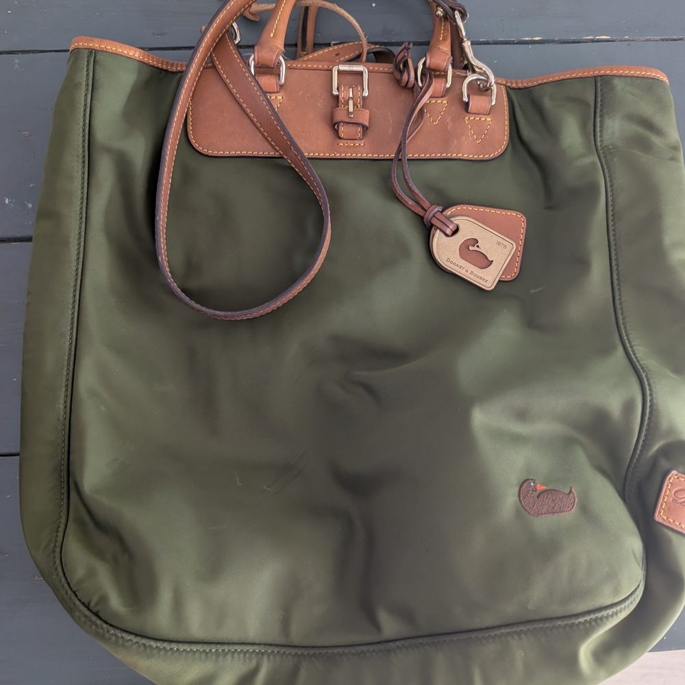 Dooney & Bourke Green and Brown Laptop Bag